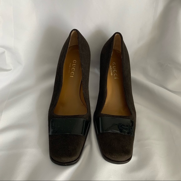 Authentic GUCCI Suede Low Heels - Picture 3 of 6